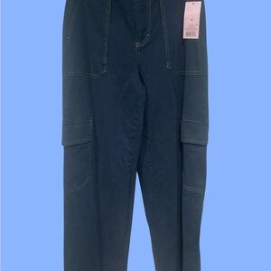 Wild Fable Navy Blue Cargo pants Straight Leg Cotton Blend